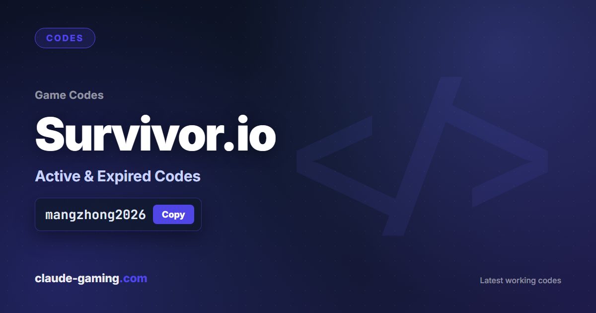 Survivor.io codes