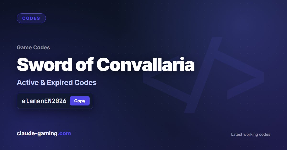 Sword of Convallaria codes