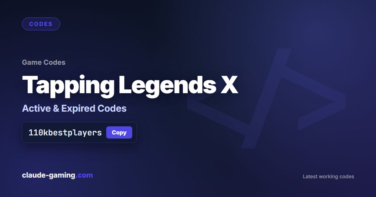 Tapping Legends X codes