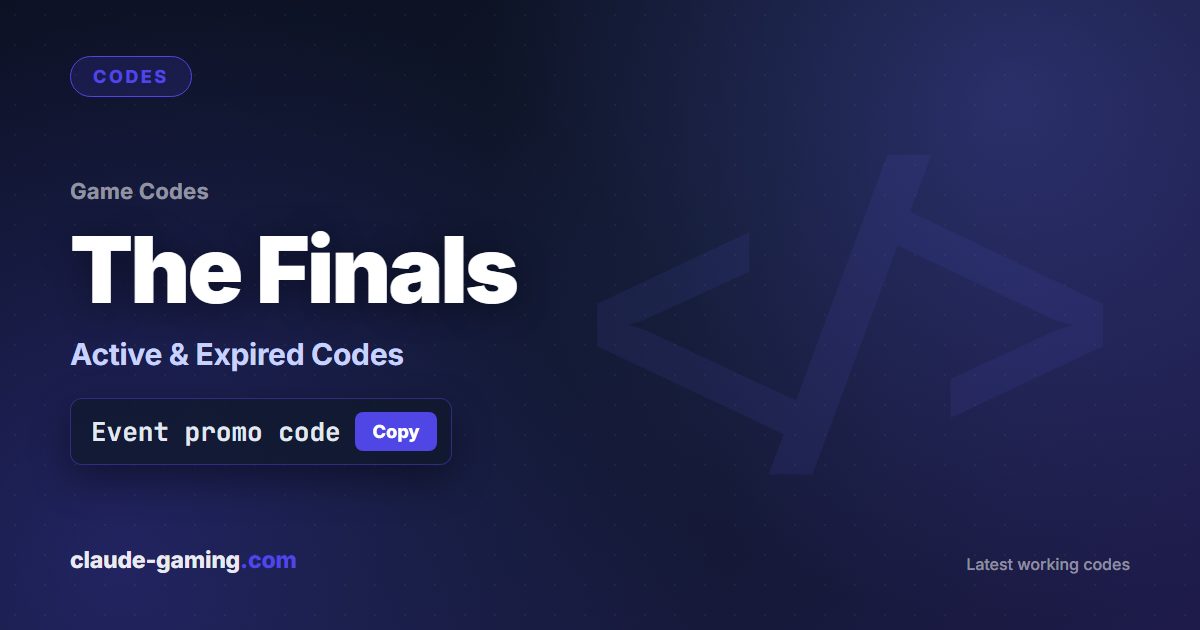 The Finals codes