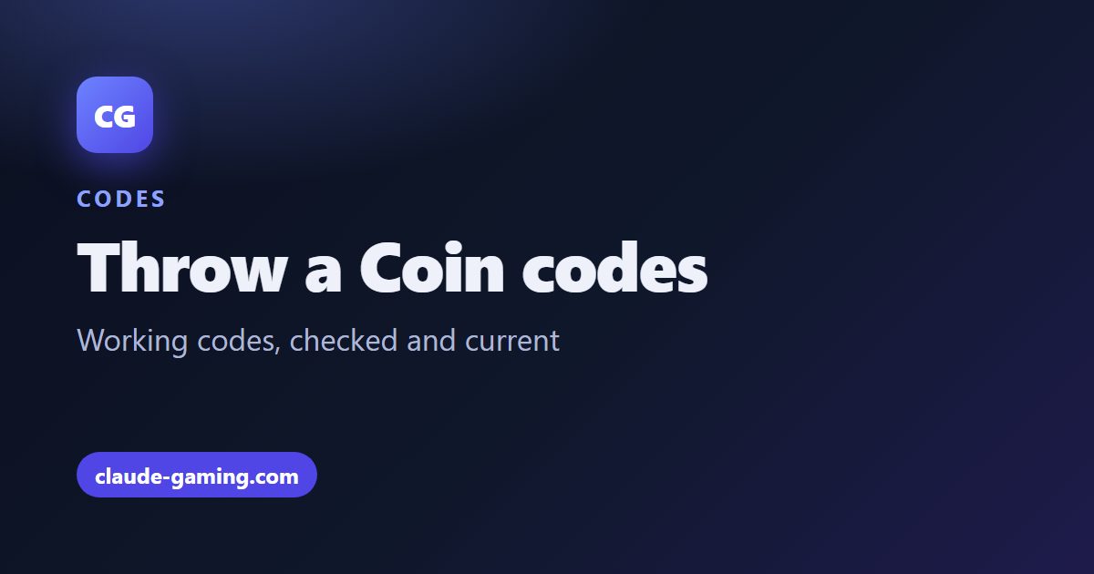 Throw a Coin codes