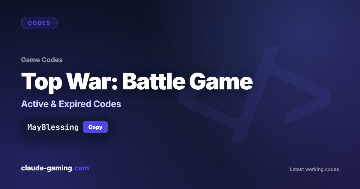 Top War: Battle Game codes