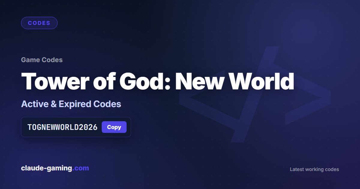Tower of God: New World codes