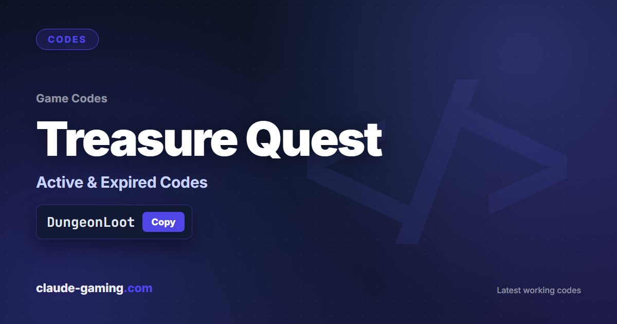Treasure Quest codes