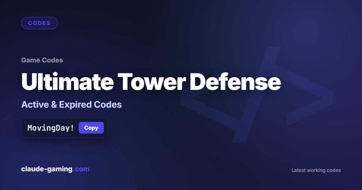 Ultimate Tower Defense codes