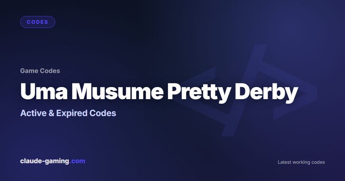 Uma Musume Pretty Derby codes