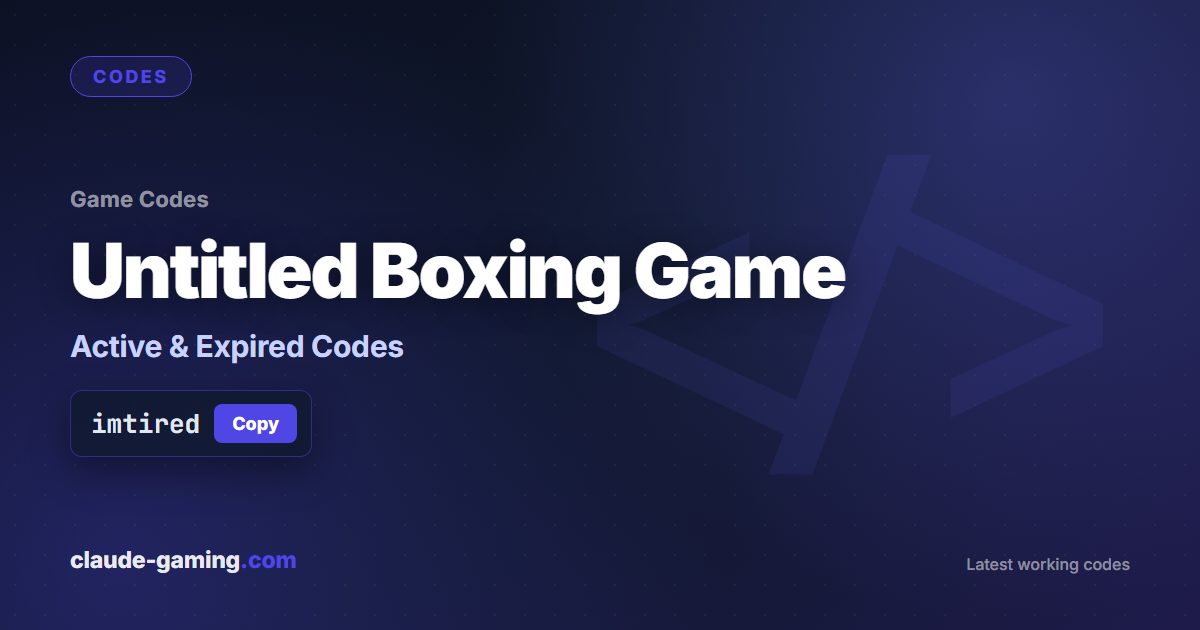 Untitled Boxing Game codes