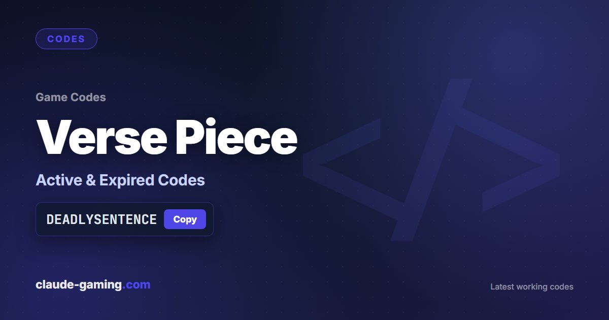 Verse Piece codes