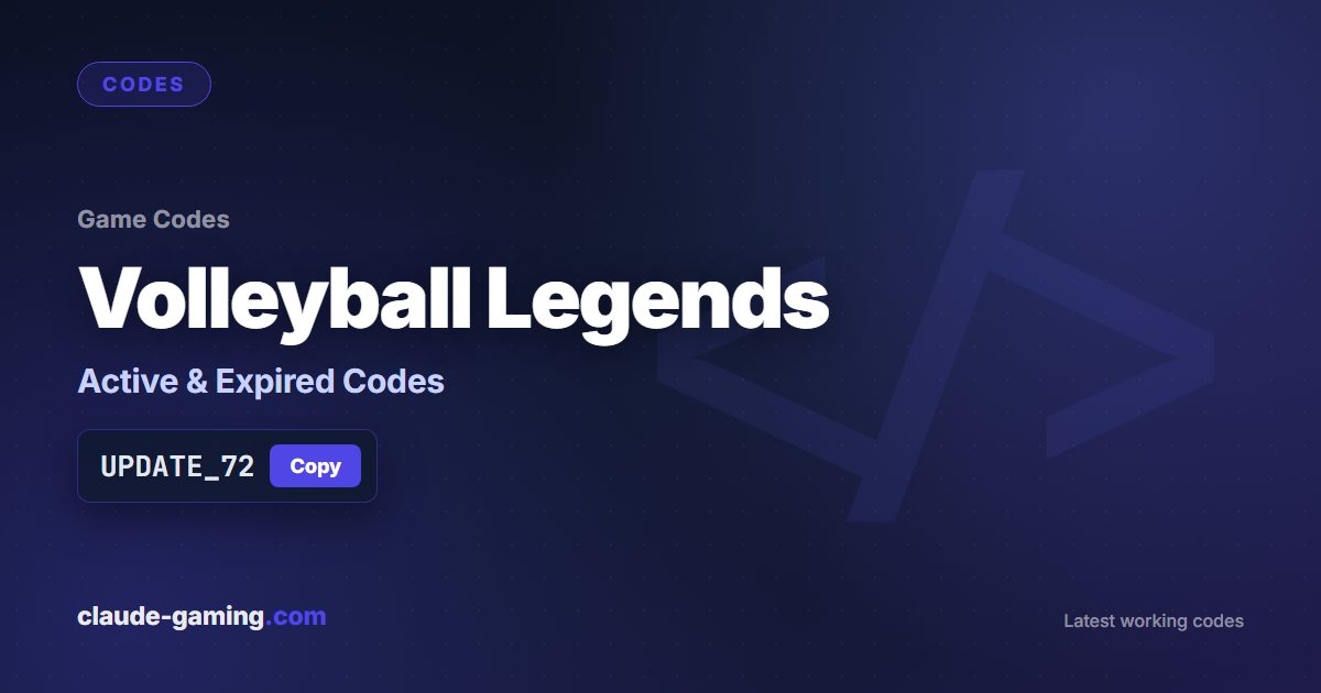 Volleyball Legends codes
