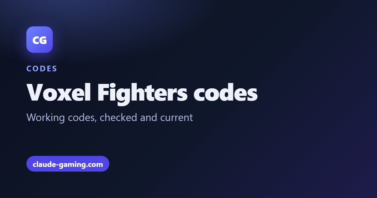 Voxel Fighters codes