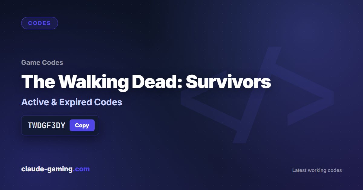 The Walking Dead: Survivors codes
