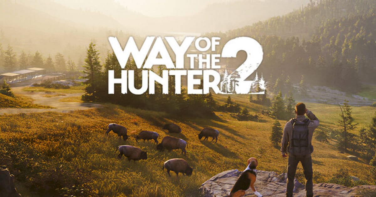 Way of the Hunter 2 key art showing a hunter and hunting dog in the wilderness