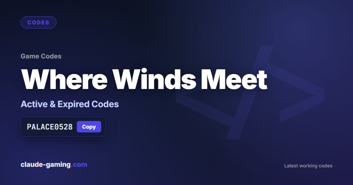 Where Winds Meet codes