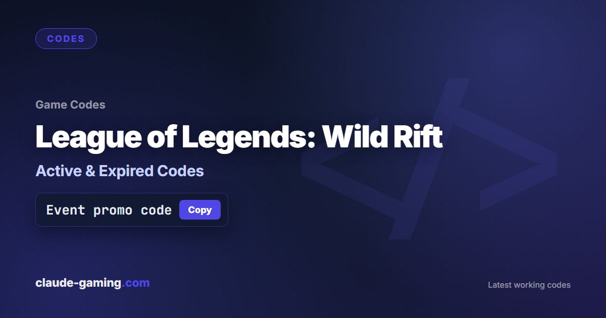 League of Legends: Wild Rift codes
