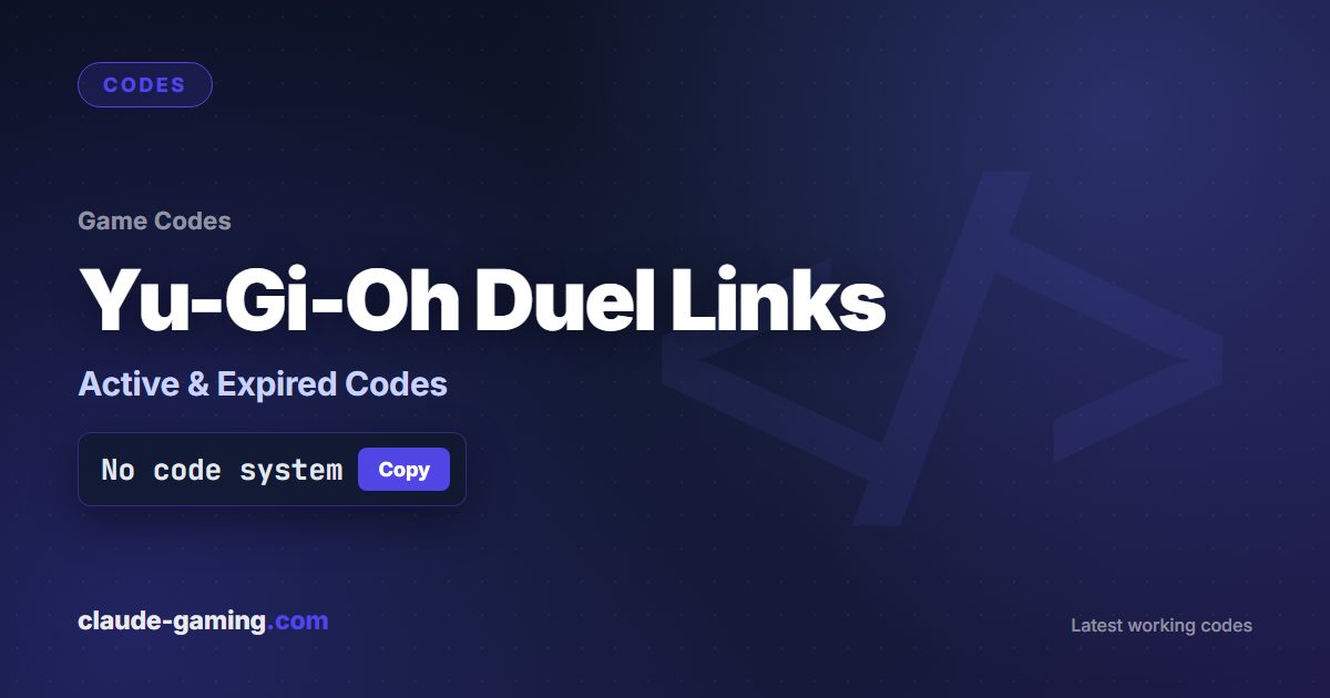 Yu-Gi-Oh Duel Links codes