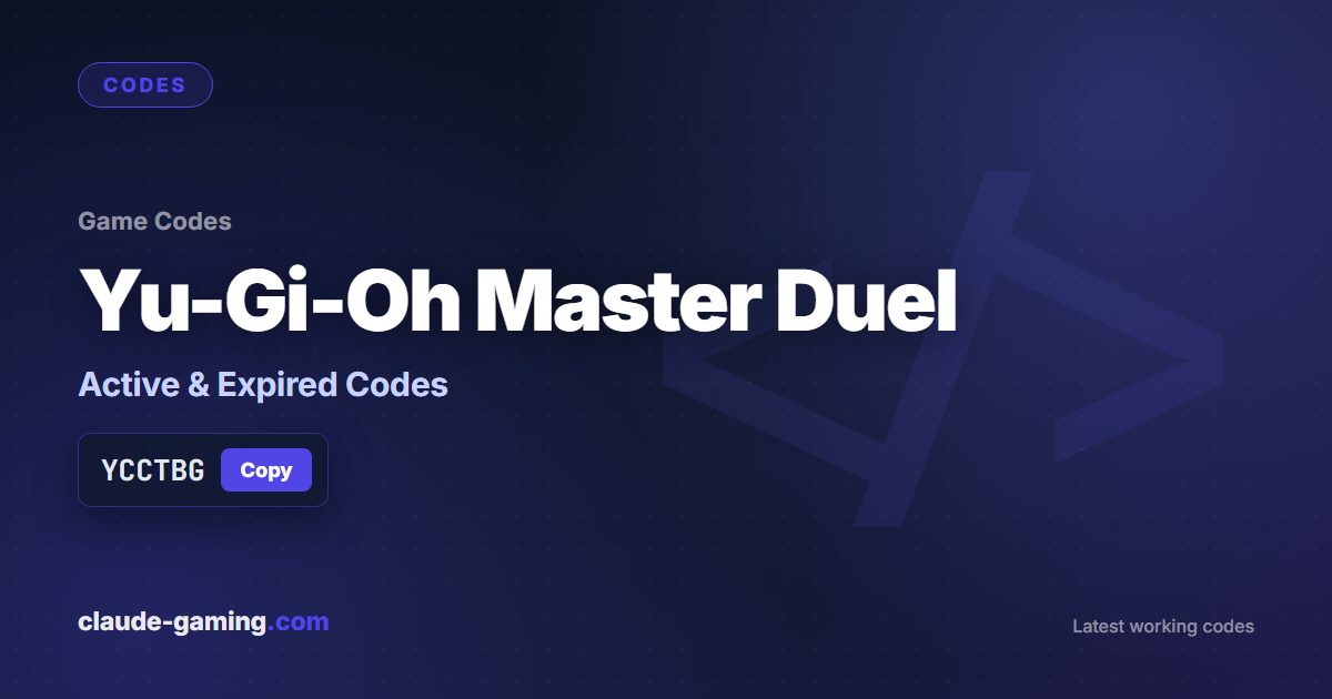 Yu-Gi-Oh Master Duel codes