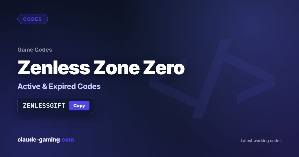 Zenless Zone Zero codes