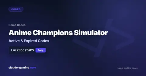 Anime Champions Simulator codes