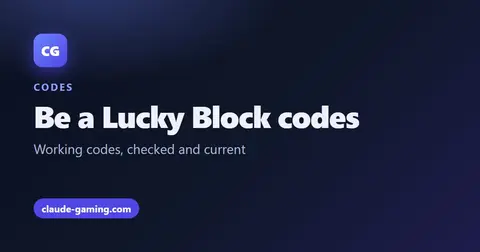 Be a Lucky Block codes