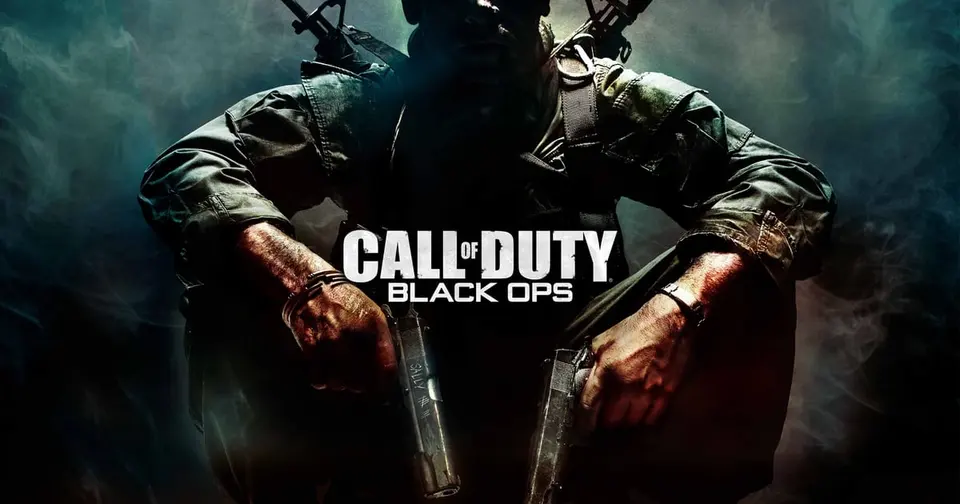 Official Call of Duty: Black Ops key art showing a soldier holding two pistols