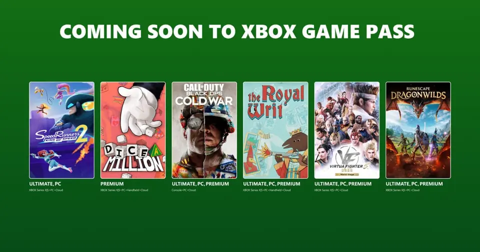 Xbox Game Pass September 2026 Wave 1 coming soon collage showing key art from the new lineup of games