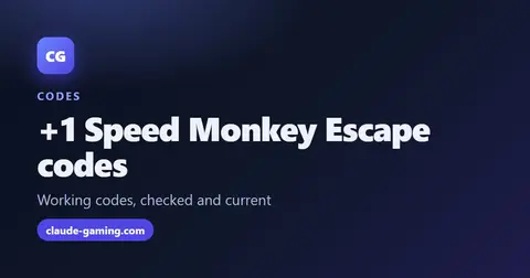 +1 Speed Monkey Escape codes