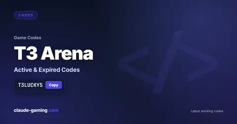 T3 Arena codes